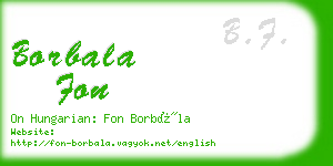 borbala fon business card